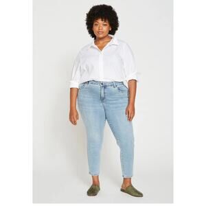 Universal Standard Seine High Rise Jeans 40 NWT 27" Inseam Light Wash Skinny